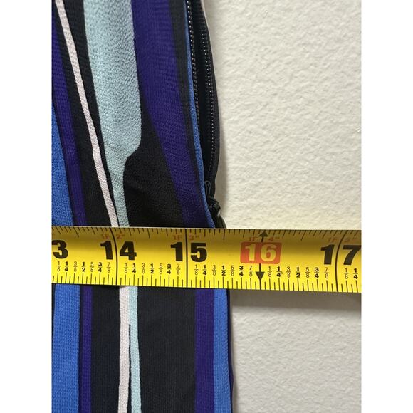 Anne Klein Women’s Size 8 Multicolor Stripe V-Neck A-Line Dress 3/4 Sleeve - Picture 3 of 6